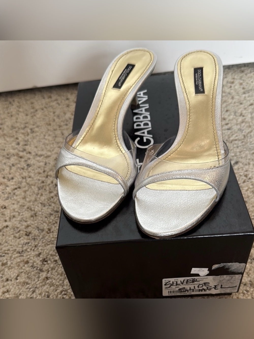 Dolce & Gabbana Silver Kitten Heels